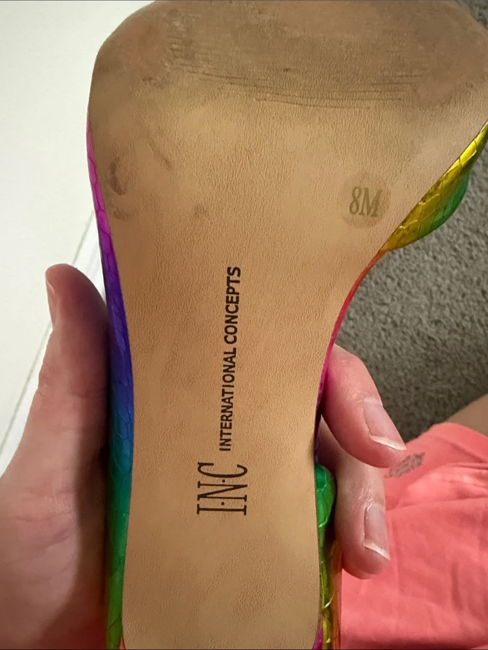 INC International Concepts Iridescent Rainbow Pointed-Toe Stiletto Pumps